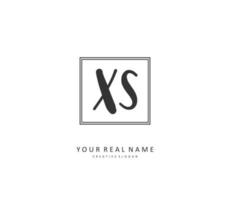 x s xs Initiale Brief Handschrift und Unterschrift Logo. ein Konzept Handschrift Initiale Logo mit Vorlage Element. vektor