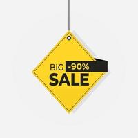 Rabatt-Tag Big Sale Label 90 aus Vektor