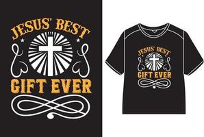 Jesus' bäst gåva någonsin t-shirt design vektor