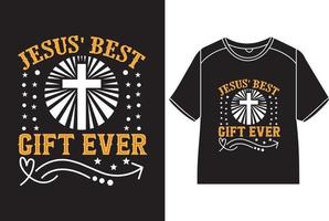 Jesus' bäst gåva någonsin t-shirt design vektor