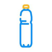 återvinna vatten plast flaska Färg ikon vektor illustration