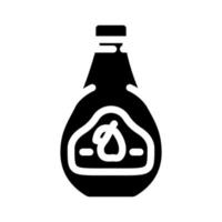 recyceln Saft Plastik Flasche Glyphe Symbol Vektor Illustration