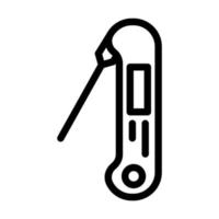 sofortig lesen Thermometer Küche Kochgeschirr Linie Symbol Vektor Illustration