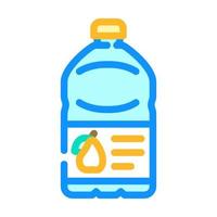 Getränk Saft Plastik Flasche Farbe Symbol Vektor Illustration