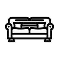 soffa levande rum linje ikon vektor illustration
