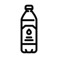 produkt vatten plast flaska linje ikon vektor illustration