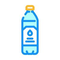 Produkt Wasser Plastik Flasche Farbe Symbol Vektor Illustration