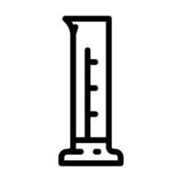 absolvierte Zylinder chemisch Glaswaren Labor Linie Symbol Vektor Illustration