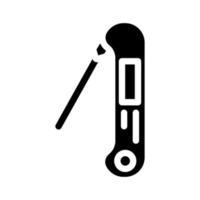 sofortig lesen Thermometer Küche Kochgeschirr Glyphe Symbol Vektor Illustration