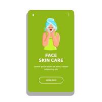 Gesicht Haut Pflege Vektor