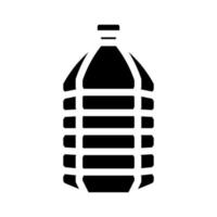 Wasser Plastik Flasche Glyphe Symbol Vektor Illustration