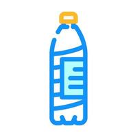 leeren Wasser Plastik Flasche Farbe Symbol Vektor Illustration