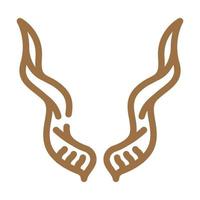 antilop horn djur- Färg ikon vektor illustration