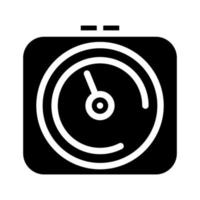 Schreibtisch Timer Küche Kochgeschirr Glyphe Symbol Vektor Illustration