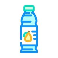 trinken Saft Plastik Flasche Farbe Symbol Vektor Illustration