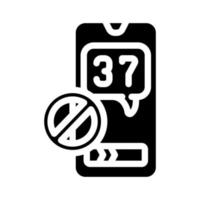 minimieren Telefon verwenden Kopfschmerzen Behandlung Glyphe Symbol Vektor Illustration