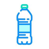 Container Wasser Plastik Flasche Farbe Symbol Vektor Illustration