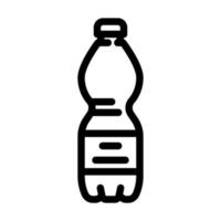 dryck soda plast flaska linje ikon vektor illustration