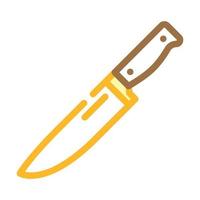 kock kniv kök kokkärl Färg ikon vektor illustration