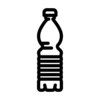 vatten soda plast flaska linje ikon vektor illustration