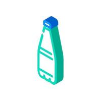 Getränk Wasser Plastik Flasche isometrisch Symbol Vektor Illustration