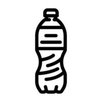 dryck soda plast flaska linje ikon vektor illustration
