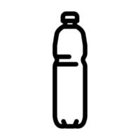 återvinna vatten plast flaska linje ikon vektor illustration