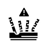 Droge Nikotin Tabak Glyphe Symbol Vektor Illustration