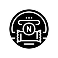 snus Nikotin Beutel Glyphe Symbol Vektor Illustration