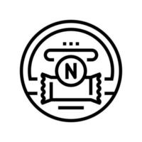 snus Nikotin Beutel Linie Symbol Vektor Illustration