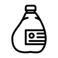 juice plast flaska linje ikon vektor illustration