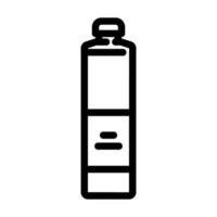 dryck vatten plast flaska linje ikon vektor illustration