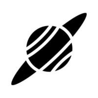 Uranus Planet Glyphe Symbol Vektor Illustration