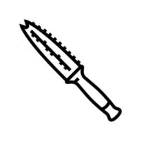 Garten Messer Werkzeug Linie Symbol Vektor Illustration