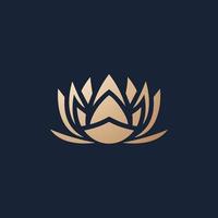 lyx och modern lotus logotyp design vektor