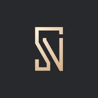 lyx och kreativ sn brev logotyp design vektor
