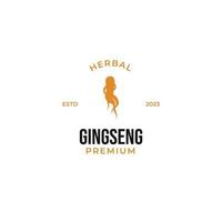 eben Ginseng Logo Kräuter- zum Medizin Vektor natürlich Kräuter- Design Illustration Idee