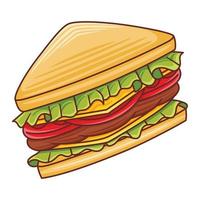 Sandwich-Illustration im modernen flachen Designstil. vektor