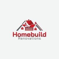 Zuhause Dekor und Renovierung und Garage Reparatur Logo Lager Konzepte hinsichtlich zu Heimwerker Dienstleistungen und echt Nachlass Eigentum vektor