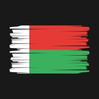 Madagaskar-Flaggenbürstenvektor vektor