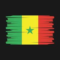 Senegal-Flaggen-Pinsel-Vektor vektor