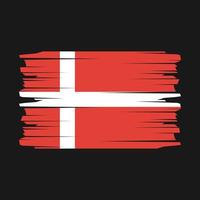 Danmark flagga borsta vektor