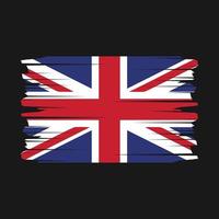 Pinselvektor der britischen Flagge vektor