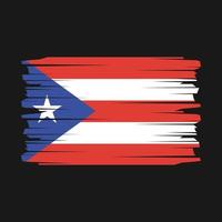 puerto rico flagga borsta vektor