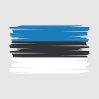Pinselvektor der estnischen Flagge vektor