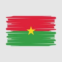 Burkina faso flagga borsta vektor