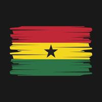 ghana flag pinselvektor vektor