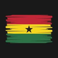 ghana flagga borsta vektor