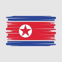 norr korea flagga borsta vektor