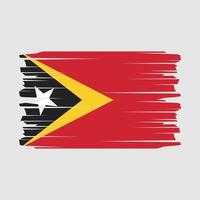 Osttimor-Flaggenbürstenvektor vektor